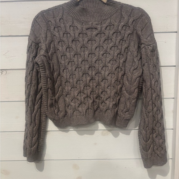 Anthropology Cable Knit Gray Sweater in size XS - Picture 5 of 11